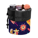 Mexican Skull Cinco de Mayo Print Drawstring Makeup Bag