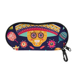 Mexican Skull Cinco de Mayo Print Glasses Case