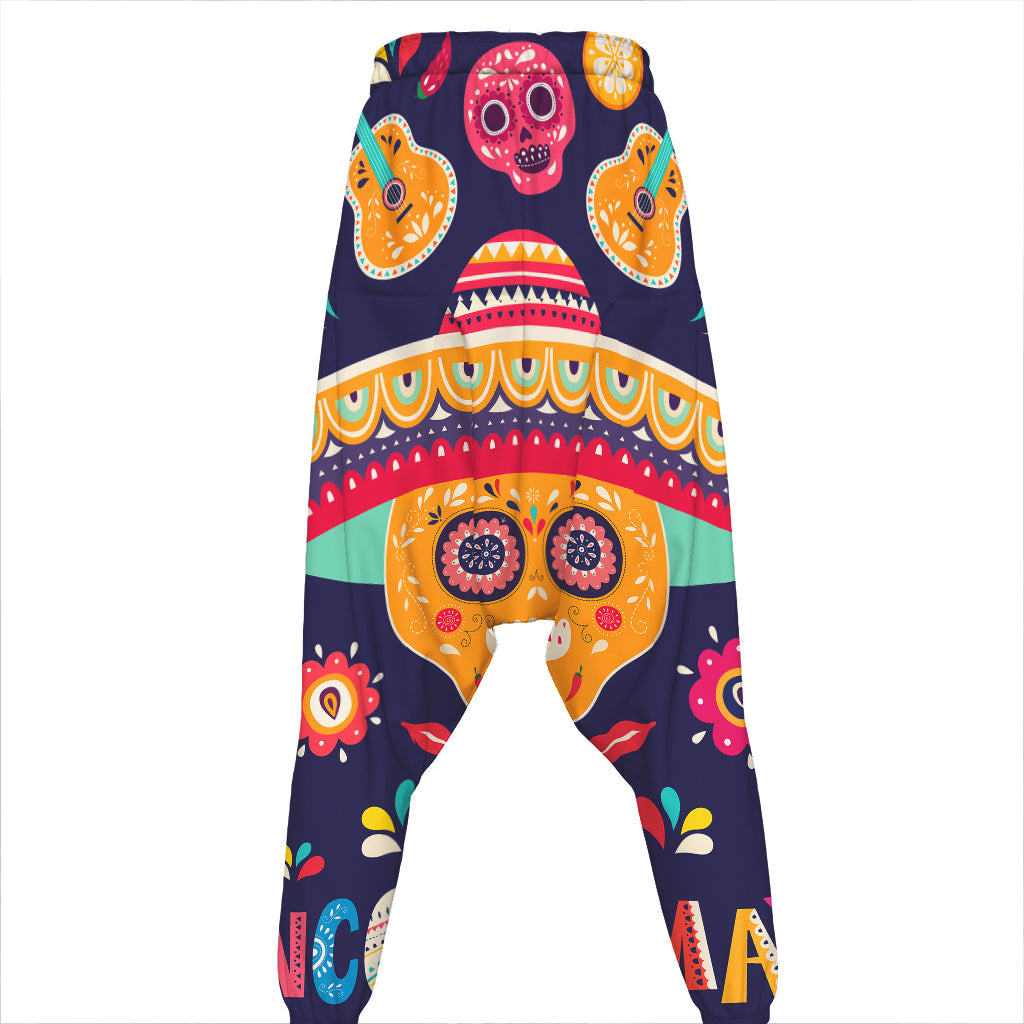 Mexican Skull Cinco de Mayo Print Hammer Pants