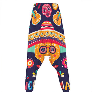 Mexican Skull Cinco de Mayo Print Hammer Pants