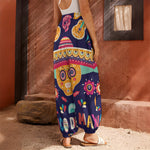 Mexican Skull Cinco de Mayo Print Harem Pants