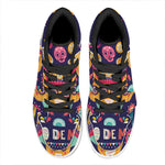 Mexican Skull Cinco de Mayo Print High Top Leather Sneakers