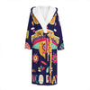 Mexican Skull Cinco de Mayo Print Hooded Bathrobe