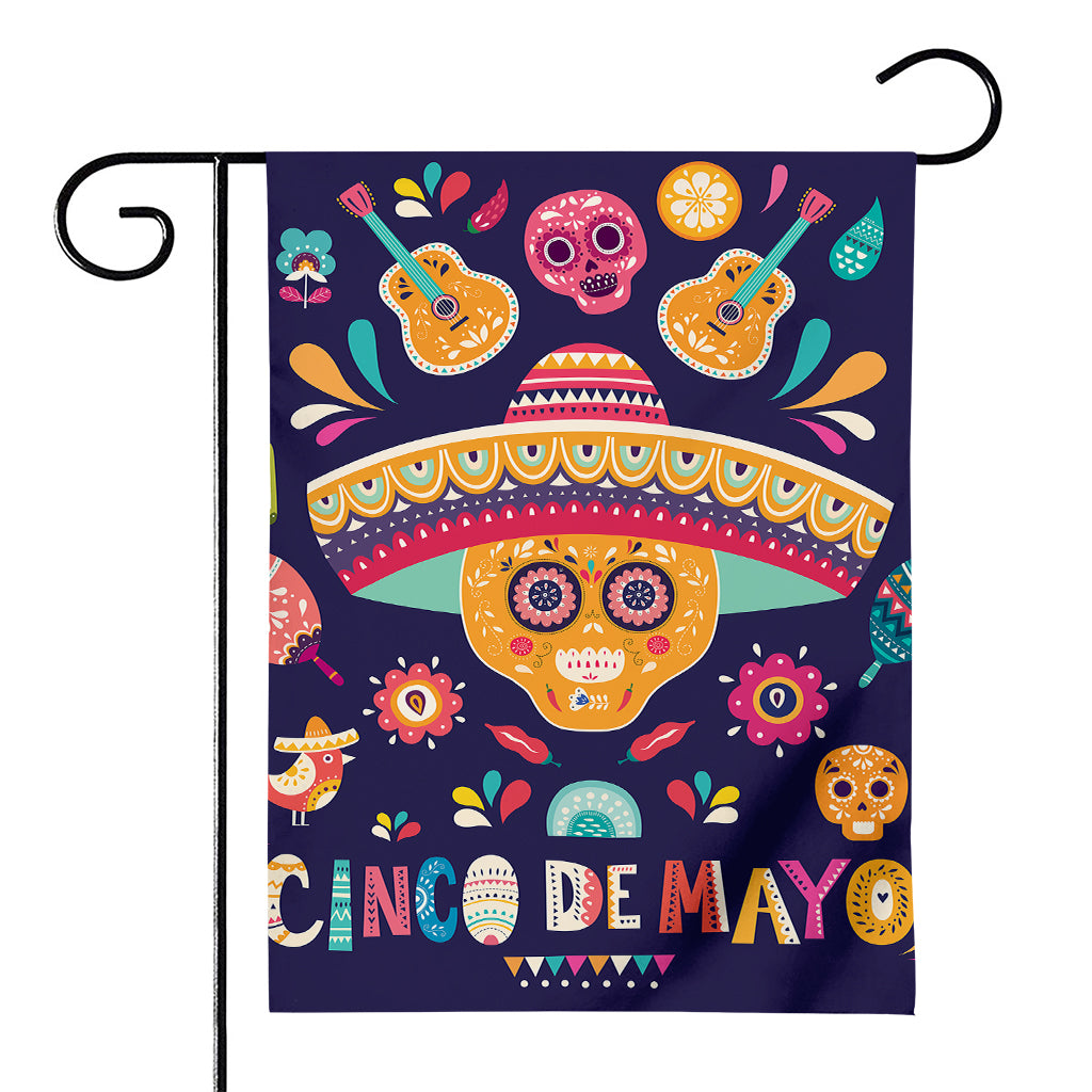 Mexican Skull Cinco de Mayo Print House Flag