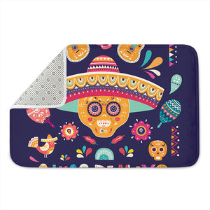 Mexican Skull Cinco de Mayo Print Indoor Door Mat