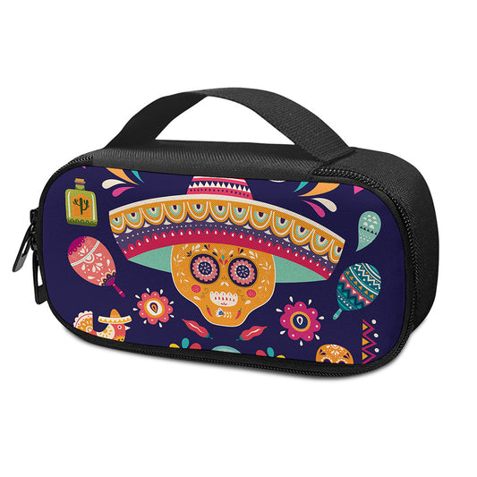 Mexican Skull Cinco de Mayo Print Insulin Cooler Travel Case