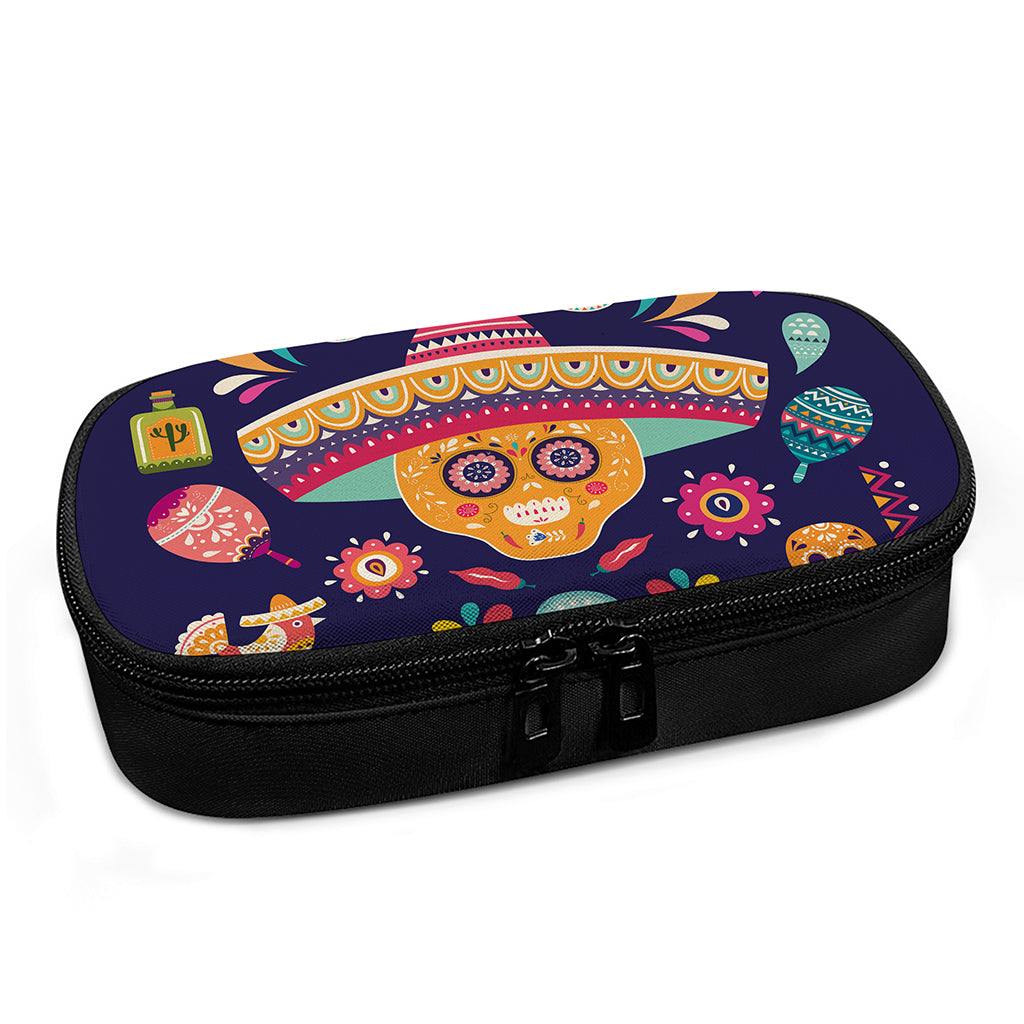 Mexican Skull Cinco de Mayo Print Insulin Cooler Travel Case