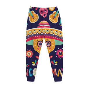 Mexican Skull Cinco de Mayo Print Jogger Pants