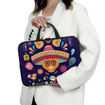 Mexican Skull Cinco de Mayo Print Laptop Sleeve With Handle