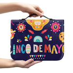 Mexican Skull Cinco de Mayo Print Leather Bible Cover