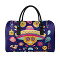Mexican Skull Cinco de Mayo Print Leather Duffel Bag
