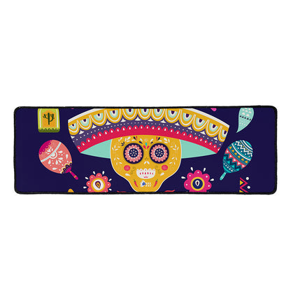 Mexican Skull Cinco de Mayo Print Long Kitchen Mat