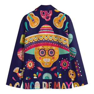 Mexican Skull Cinco de Mayo Print Men's Blazer