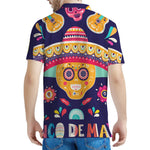 Mexican Skull Cinco de Mayo Print Men's Polo Shirt