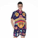 Mexican Skull Cinco de Mayo Print Men's Rompers