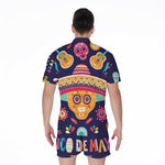 Mexican Skull Cinco de Mayo Print Men's Rompers