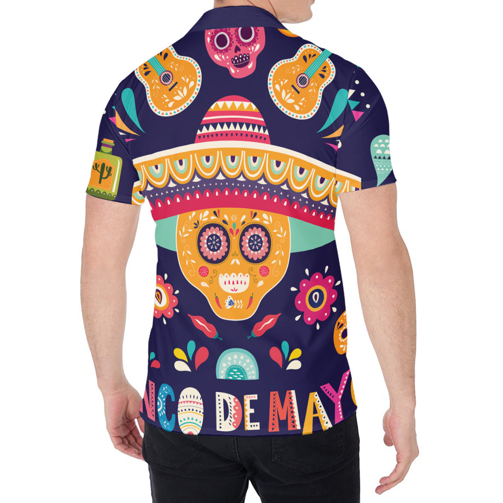 Mexican Skull Cinco de Mayo Print Men's Shirt