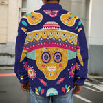 Mexican Skull Cinco de Mayo Print Men's Shirt Jacket