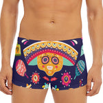 Mexican Skull Cinco de Mayo Print Men's Short Boxer Briefs