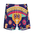 Mexican Skull Cinco de Mayo Print Men's Athletic Shorts