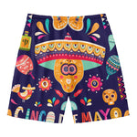 Mexican Skull Cinco de Mayo Print Men's Swim Trunks