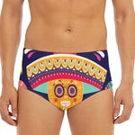 Mexican Skull Cinco de Mayo Print Men's Triangle Swim Briefs