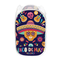 Mexican Skull Cinco de Mayo Print Mesh Laundry Hamper