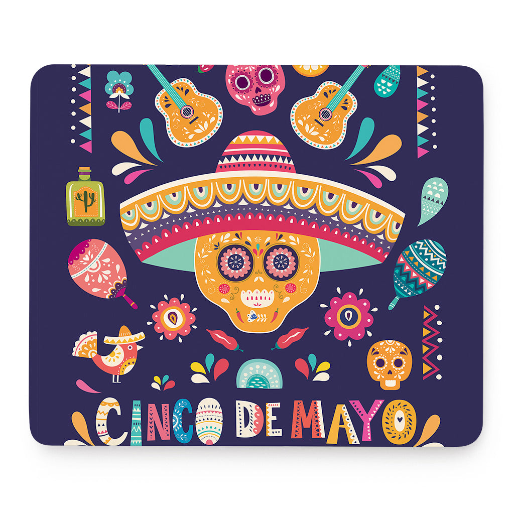 Mexican Skull Cinco de Mayo Print Mouse Pad