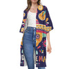 Mexican Skull Cinco de Mayo Print Open Front Beach Cover Up