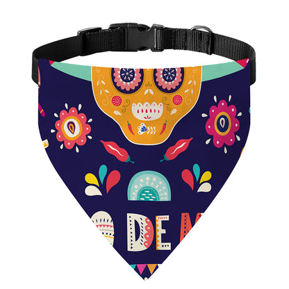 Mexican Skull Cinco de Mayo Print Over The Collar Dog Bandana