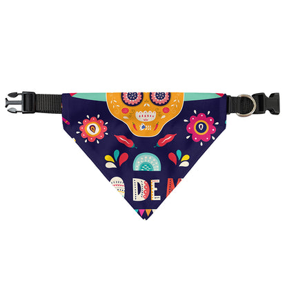 Mexican Skull Cinco de Mayo Print Over The Collar Dog Bandana