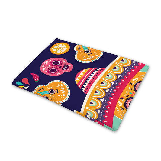 Mexican Skull Cinco de Mayo Print Pet Cooling Mat Cover