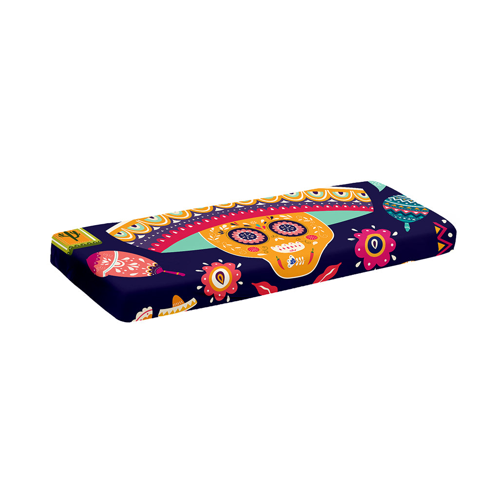 Mexican Skull Cinco de Mayo Print Piano Keyboard Cover