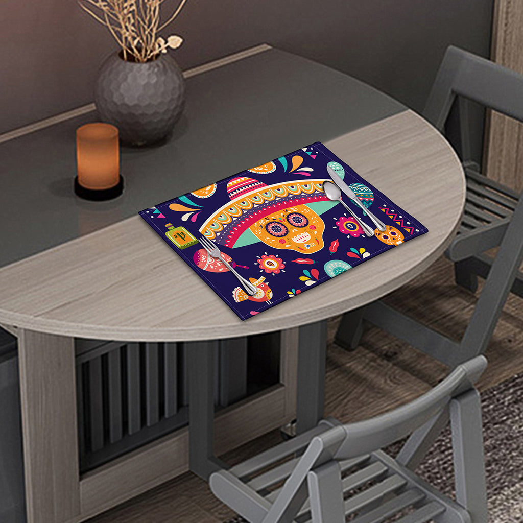 Mexican Skull Cinco de Mayo Print Placemat