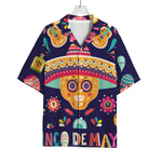 Mexican Skull Cinco de Mayo Print Rayon Hawaiian Shirt