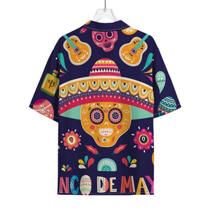 Mexican Skull Cinco de Mayo Print Rayon Hawaiian Shirt