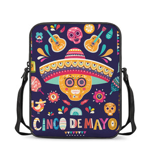 Mexican Skull Cinco de Mayo Print Rectangular Crossbody Bag