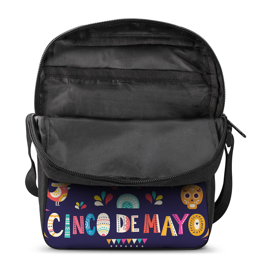 Mexican Skull Cinco de Mayo Print Rectangular Crossbody Bag