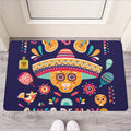 Mexican Skull Cinco de Mayo Print Rubber Doormat