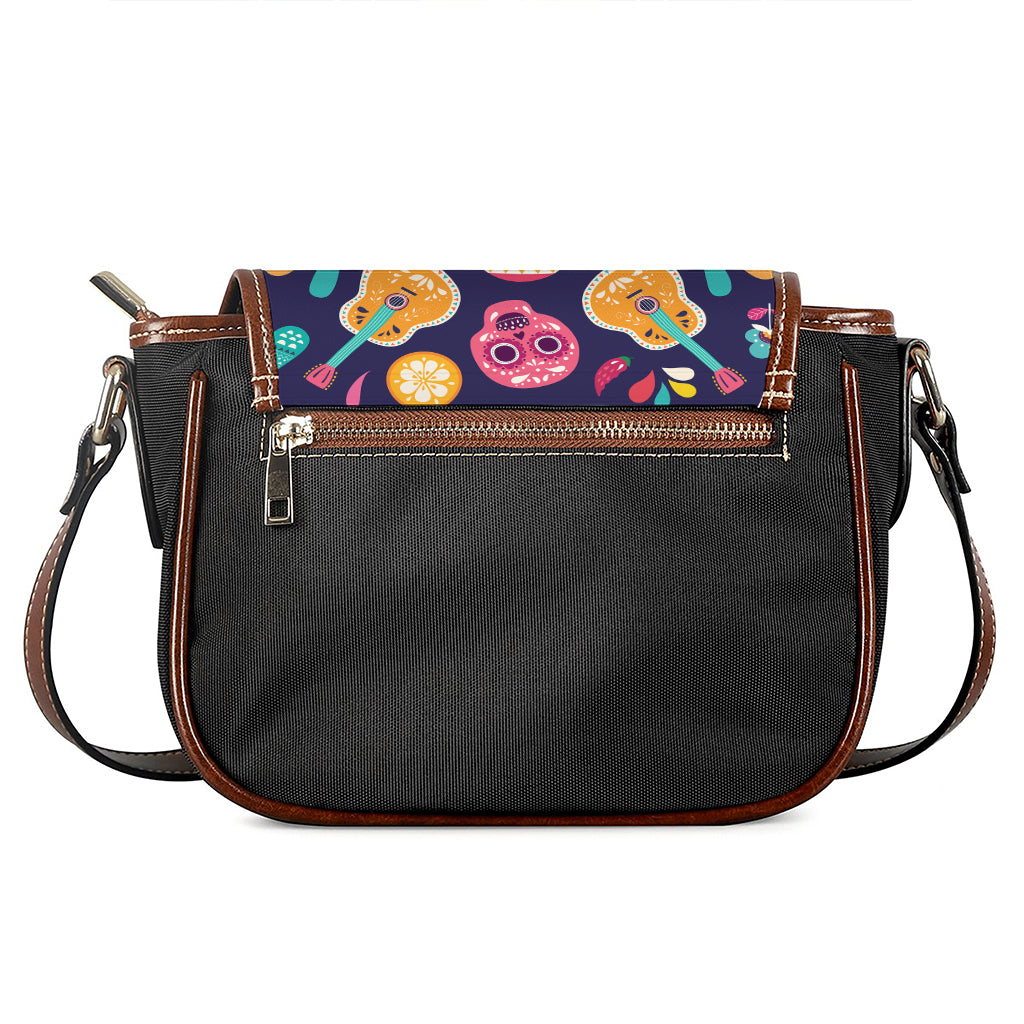 Mexican Skull Cinco de Mayo Print Saddle Bag