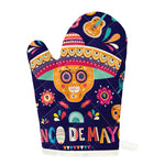 Mexican Skull Cinco de Mayo Print Single Oven Mitt