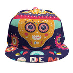 Mexican Skull Cinco de Mayo Print Snapback Cap