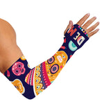 Mexican Skull Cinco de Mayo Print Sun Protection Arm Sleeves