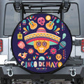Mexican Skull Cinco de Mayo Print Tire Cover