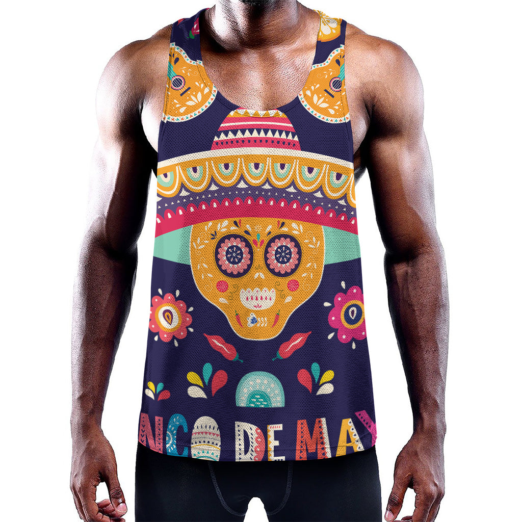 Mexican Skull Cinco de Mayo Print Training Tank Top