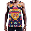 Mexican Skull Cinco de Mayo Print Men's Workout Tank Top