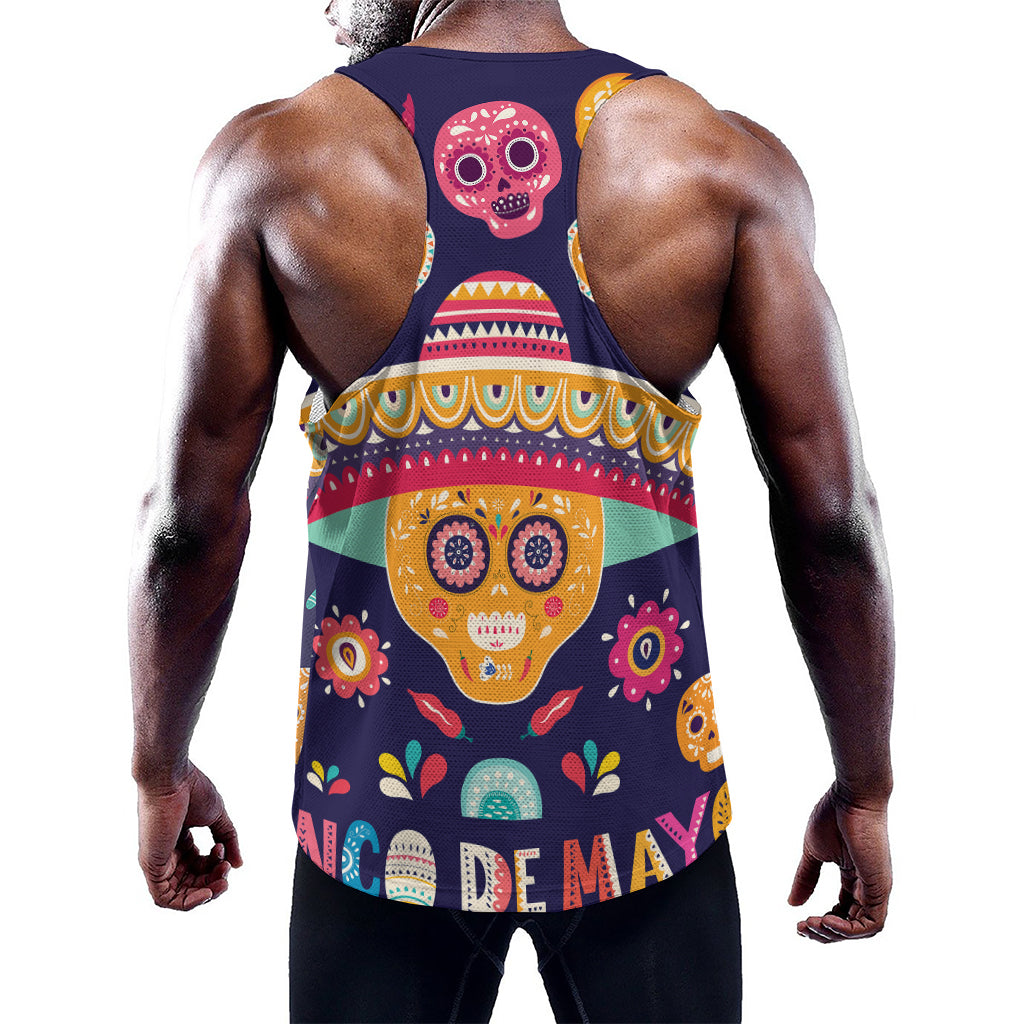 Mexican Skull Cinco de Mayo Print Training Tank Top