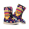 Mexican Skull Cinco de Mayo Print Winter Boots