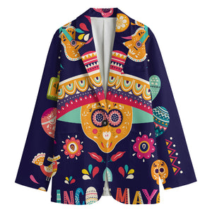 Mexican Skull Cinco de Mayo Print Women's Blazer