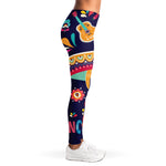 Mexican Skull Cinco de Mayo Print Women's Leggings